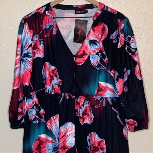 Reborn Black and Pink Fairy Floral Dress - Picture 6 of 14